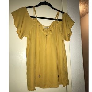 Mustard yellow blouse